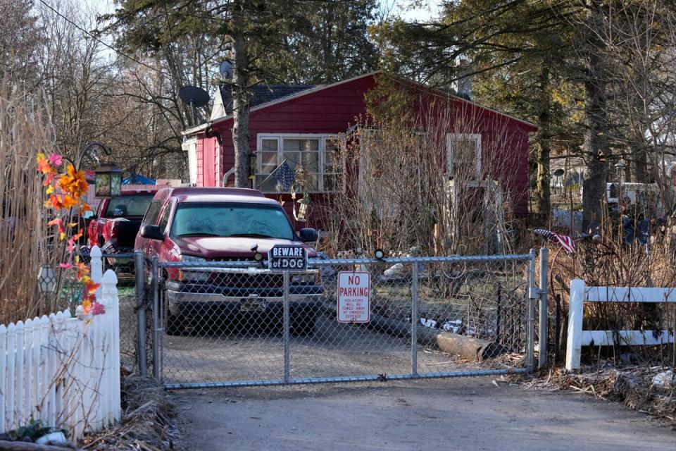 Exterior scene of the residence of Anthony McRae, in Lansing, Mich., Tuesday, Feb. 14, 2023 (AP)