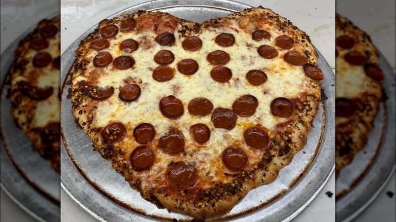 heart-shaped Mister pizza