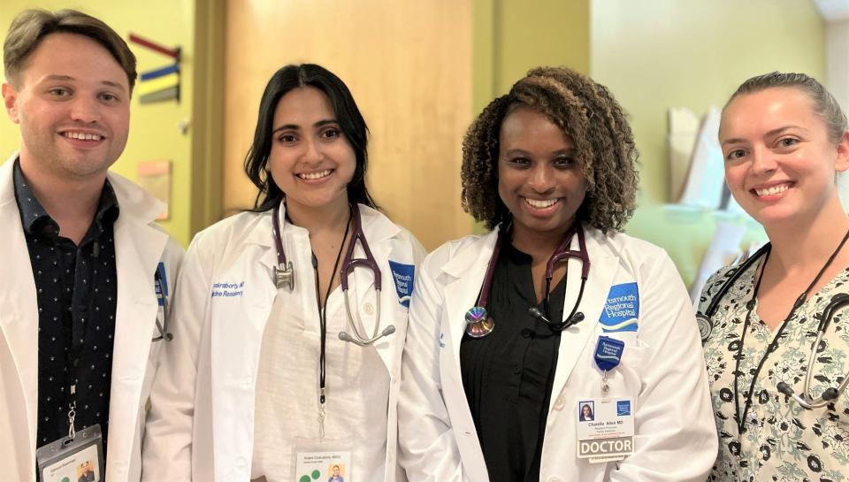 Resident physicians joining Greater Seacoast Community Health this summer are, from left to right, Samuel Backman, Antara Chakraborty, Charelle Allen and Anna Byrne.