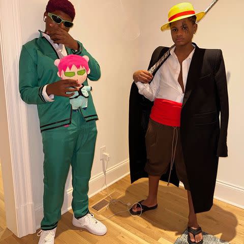 <p>Usher/ Instagram</p> Usher's older sons celebrating Halloween