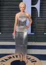 <p>Banks went with futuristic flapper-chic in her metallic dress. (Photo: JEAN-BAPTISTE LACROIX/AFP/Getty Images) </p>