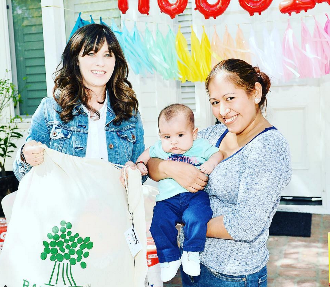 Our hero love Zooey Deschanel helped donate 2.5 million diapers to babies in need