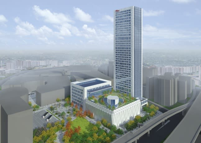東森集團「恩典大樓」模擬圖。   圖：新北市經發局提供