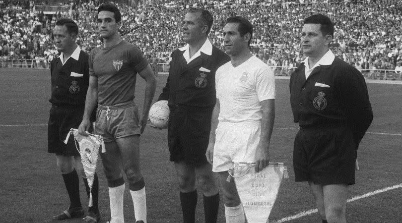 <p> Left winger Gento departed local club Racing Santander for the capital in 1953 as a 19-year-old after just a handful of matches. &#xA0;When he retired from the game in 1971, he had won a record 12 La Liga titles and six European Cups with Real Madrid, going down in history as one of the game&#x2019;s greatest players. </p> <p> A lightning-quick and fleet-footed creative force, he scored his fair share of goals at club and international level too, winning 43 caps for the national side. </p> <p> <strong>Career highlight: </strong>A veteran Gento captained Madrid to victory against Partizan Belgrade in the 1966 European Cup Final. Even the normally hostile Catalan paper La Vanguardia gushed: &#x201C;Paco Gento embodies the old guard, the glory days.&#x201D; </p>
