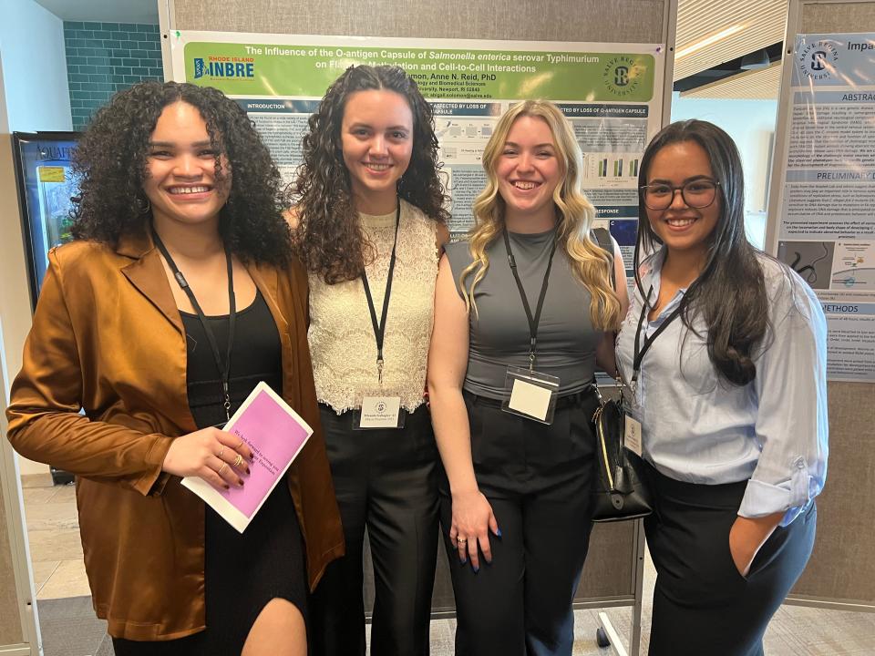 Association of Student Researchers members from left to right: Vice President of ASR Ana Martinez, Treasurer Miranda Gallagher, Secretary Abigail Solomon, who will serve as president of ASR for 2023-24 term.