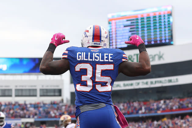 Mike Gillislee is a Week 7 player of interest with LeSean McCoy very iffy. (Getty)