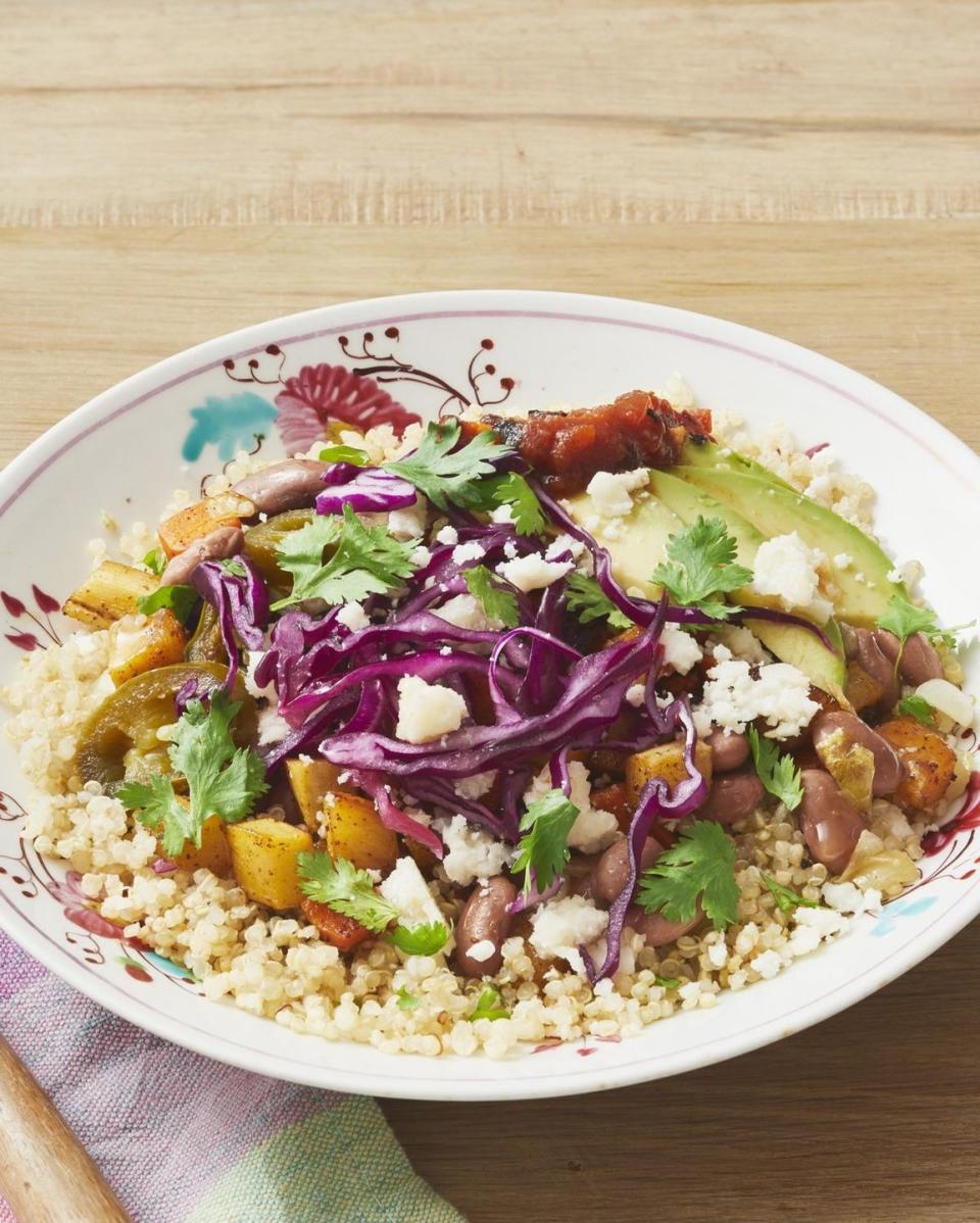 vegetarian dinner recipes tex mex grain bowl