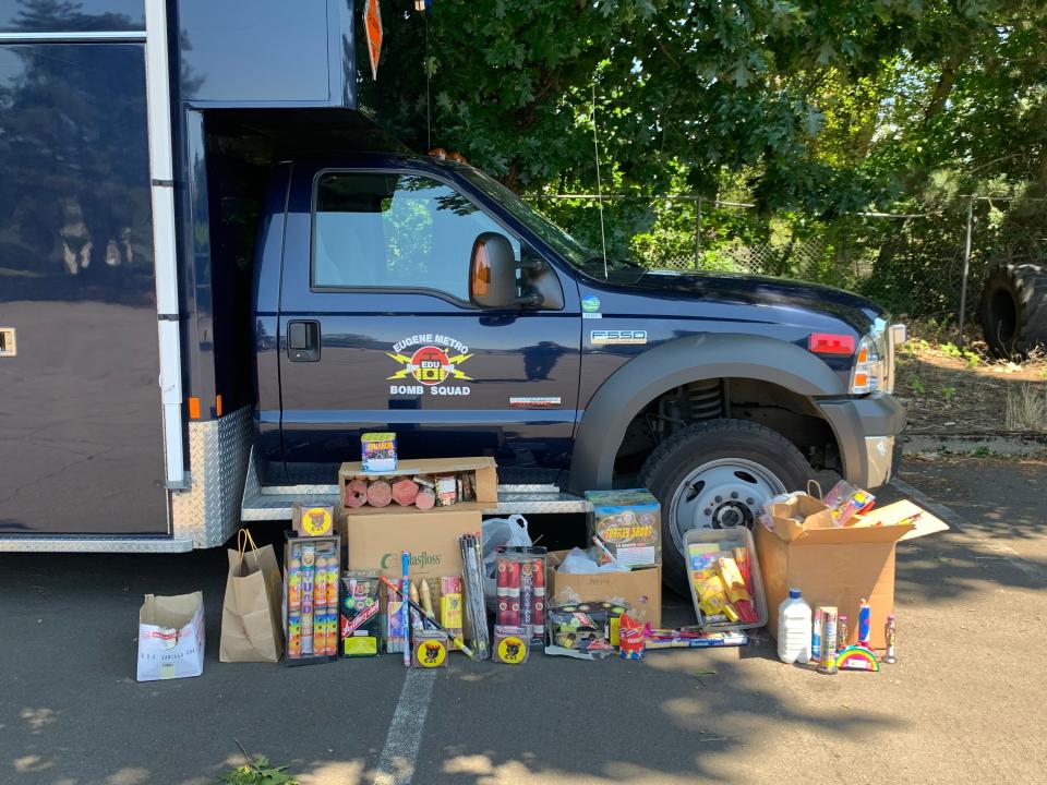 More than 125 pounds of fireworks were turned in at the Springfield Fireworks Amnesty Day on Saturday, July 3, 2021.