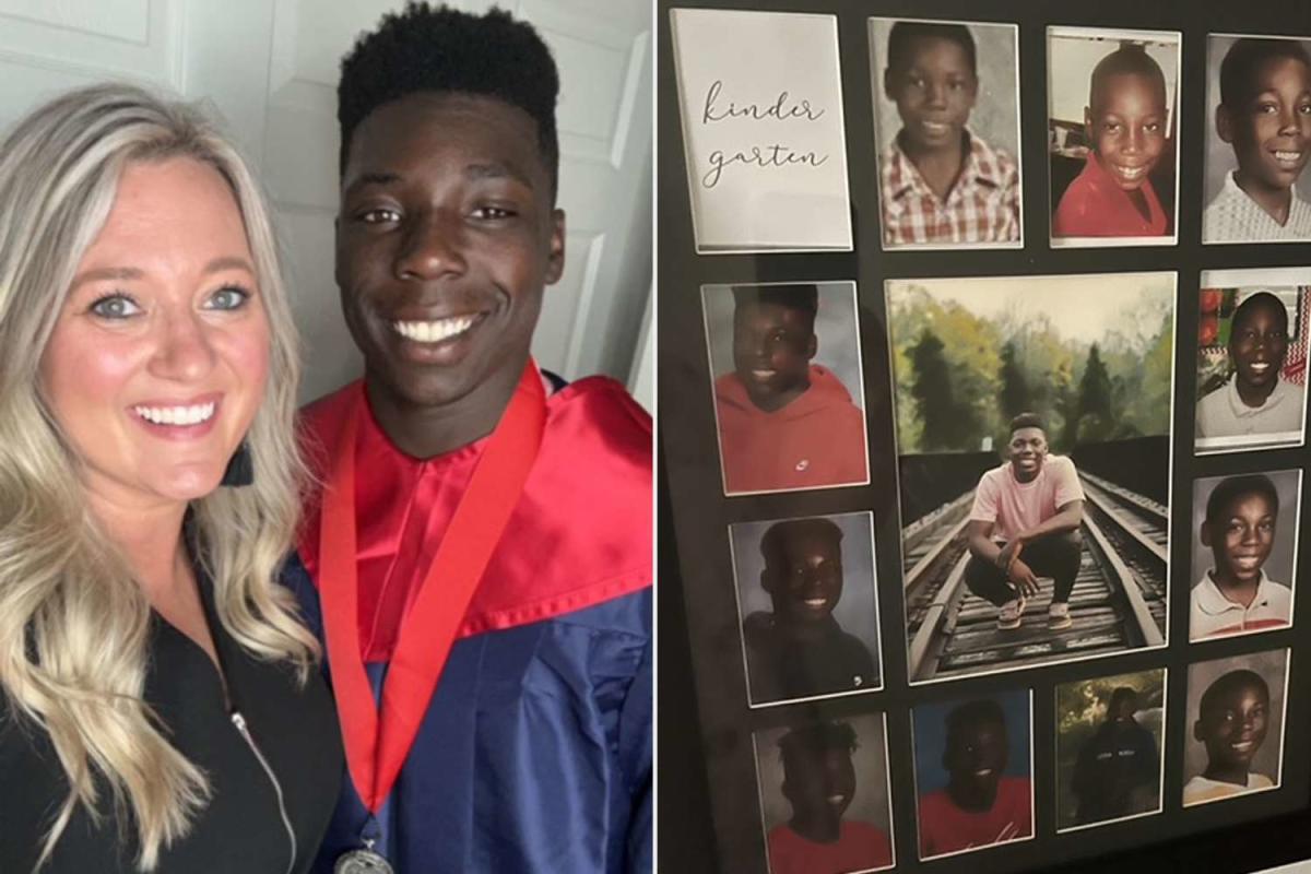 Mom spends months working on emotional graduation gift for her son after adopting him as a teenager (exclusive)