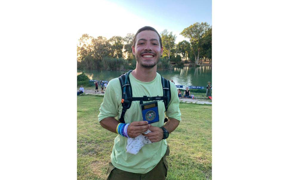 In this undated photo provided by Ruby Chen on Monday, Nov. 6, 2023, Itay Chen poses for a photo. Itay, a 19-year-old Israeli-American, was captured on Oct. 7 while on military duty. (Ruby Chen via AP) ORG XMIT: XLON801