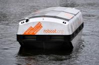 Researchers trial autonomous boats on Amsterdam's waterways