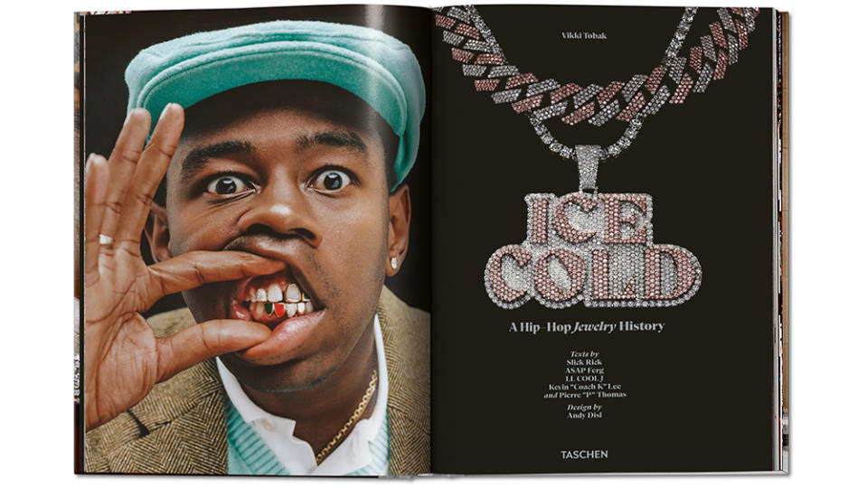 Tyler the Creator on a spread inside "Ice Cold".