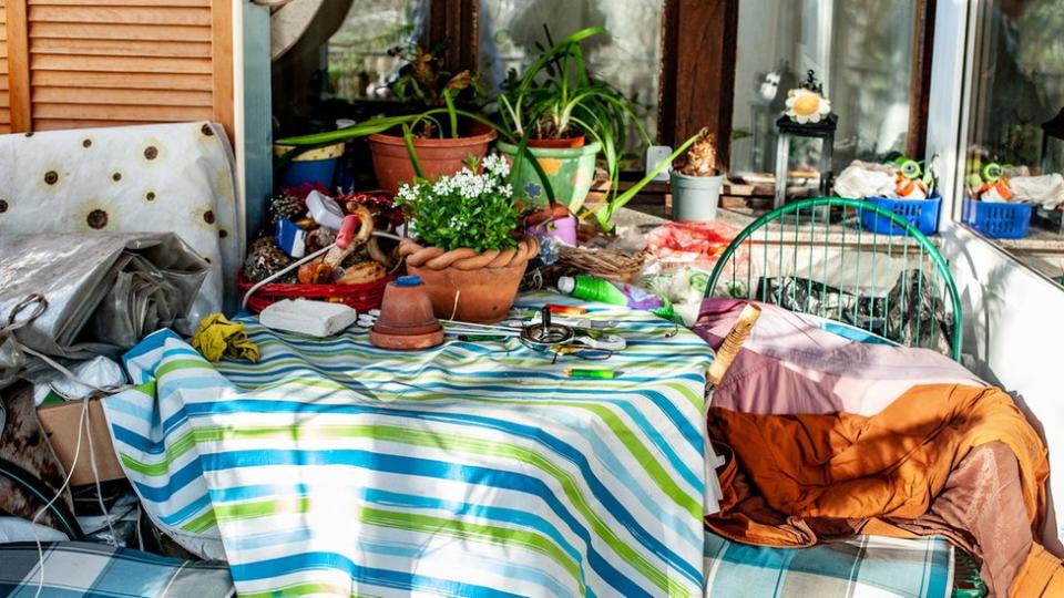 Cocina de un acumulador compulsivo