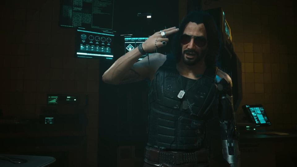 Keanu Reeves character in Cyberpunk 2077: Phantom Liberty