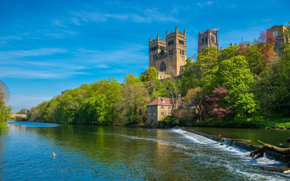 Durham Cathedral and River Wear in Spring in Durham, United Kingdom - Getty