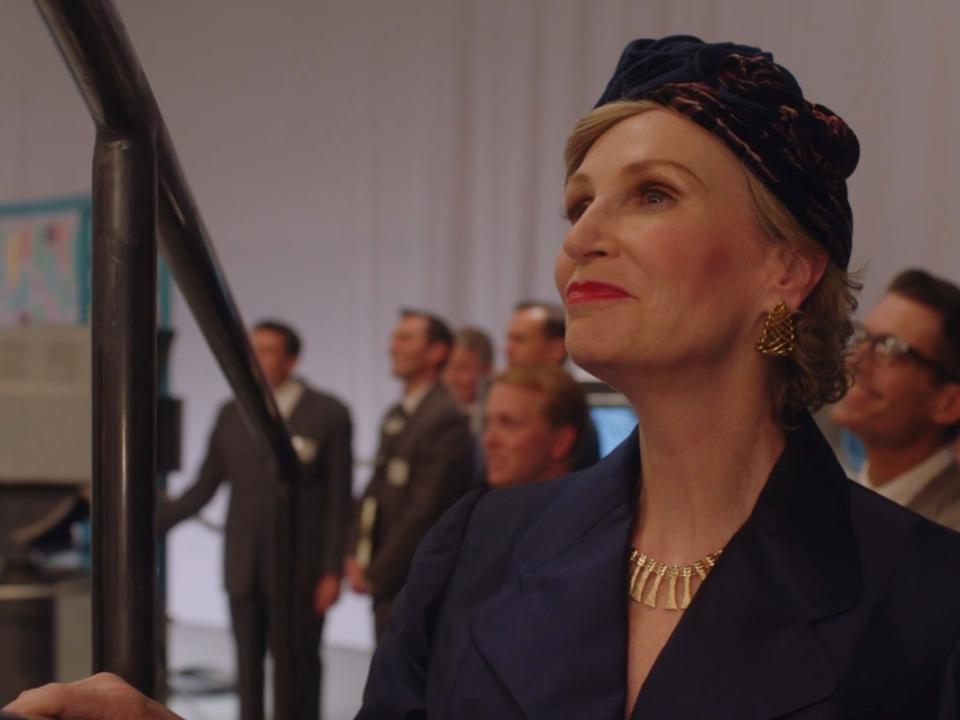 Jane Lynch as Sophie Lennon on "The Marvelous Mrs. Maisel" season four.