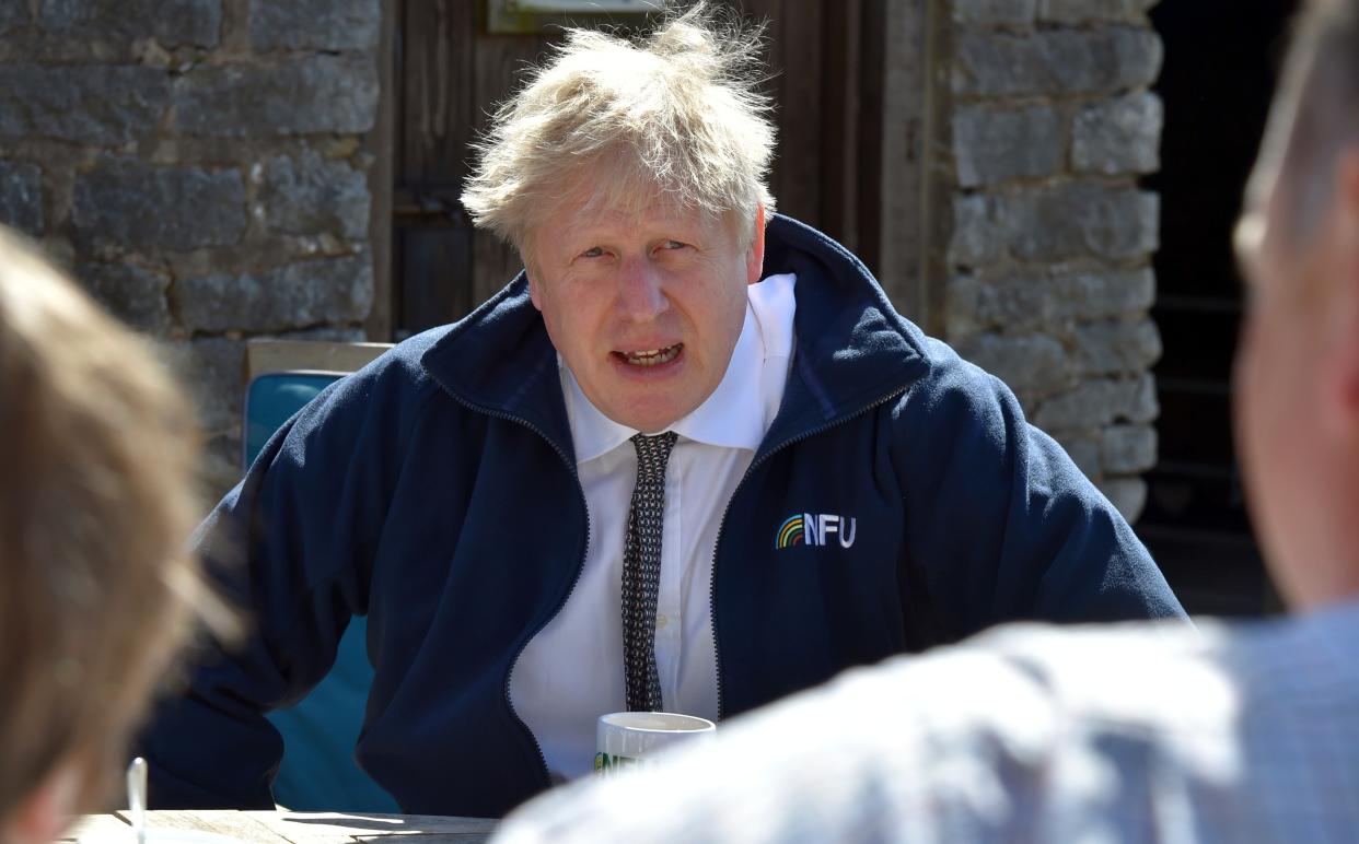 Boris Johnson campaigns in Derbyshire ahead of local elections next week (Getty Images)
