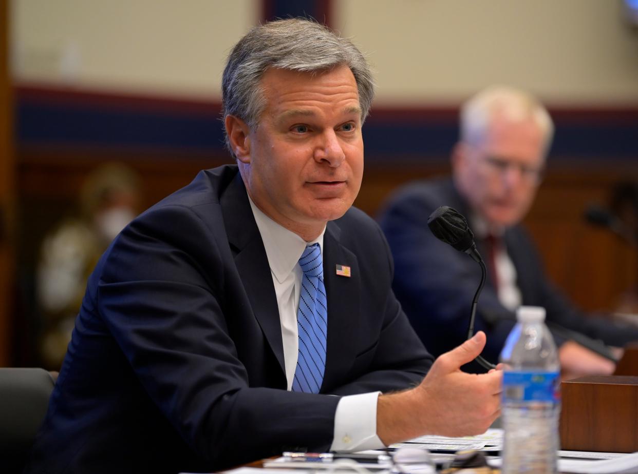 The White House criticized FBI director Christopher Wray after he said there is no evidence of widespread voter fraud (EPA)