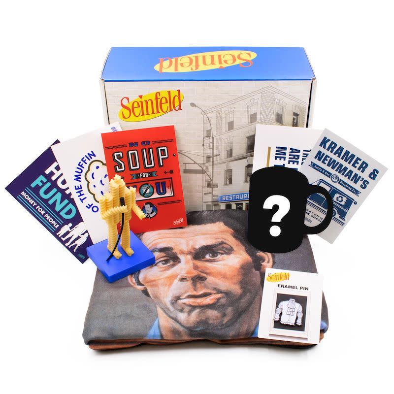 <p><strong>Culturefly</strong></p><p>walmart.com</p><p><strong>$19.88</strong></p><p>If you can't pick just one gift, this box of random <em>Seinfeld</em> paraphernalia and assorted junk—a Kramer blanket! a puffy shirt pin!—will cover more than enough bases.</p>