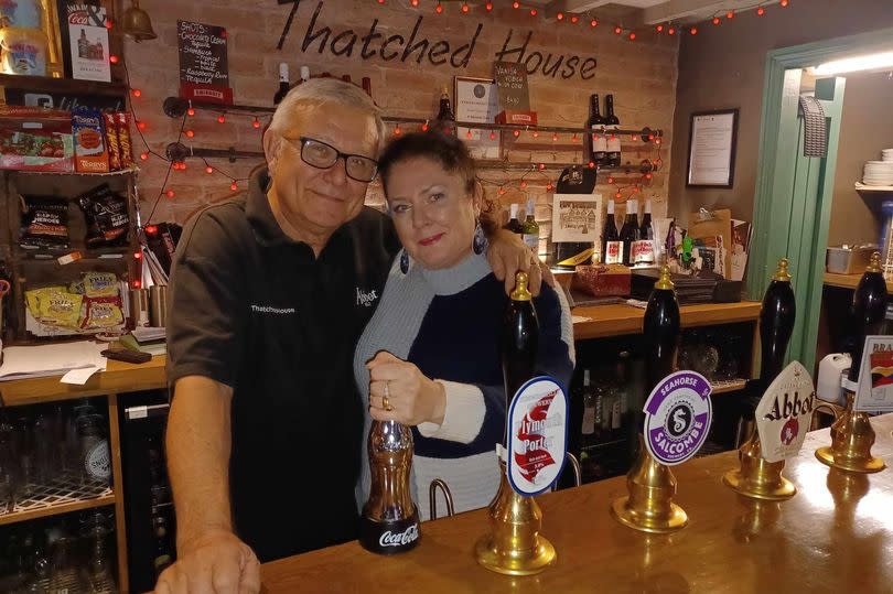 Paul and Nataliya Knott, landlords of The Thatched House in Exwick -Credit:DevonLive