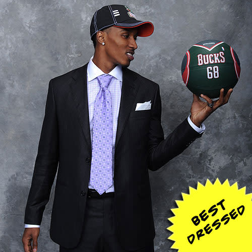 NBA Draft Suits: Jalen Rose, Samaki Walker Bring Bad Fashion To Draft Night  (PHOTOS)