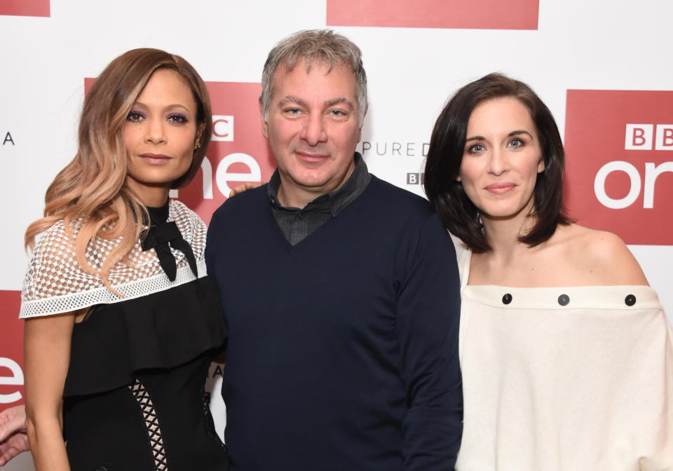 LONDON, ENGLAND - MARCH 03:  Thandie Newton, Jed Mercurio and Vicky McClure attend the launch of the BBC drama 'Line Of Duty' on March 3, 2017 in London, United Kingdom.  (Photo by Stuart C. Wilson/Getty Images)