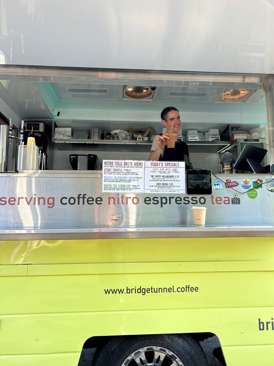 Bridge And Tunnel Coffee Co. at The Village Park Food Truck in Fletcher.