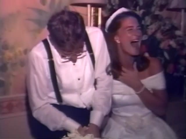 <p>In honor of the couple's 25th anniversary in 2019, Melinda also shared a sweet and funny throwback from the couple's wedding, in which her new husband heard "cut the cake" and thought it meant dividing it up evenly among everyone in attendance. "I laughed so hard, I couldn't speak," she wrote.</p>