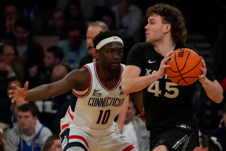 Xavier Musketeers guard Brad Colbert (45) is returning to the Musketeers in 2024-2025.