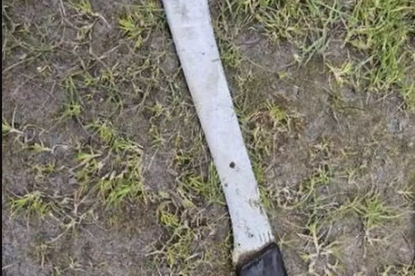 A machete was pulled from the river -Credit:Glasgow Live