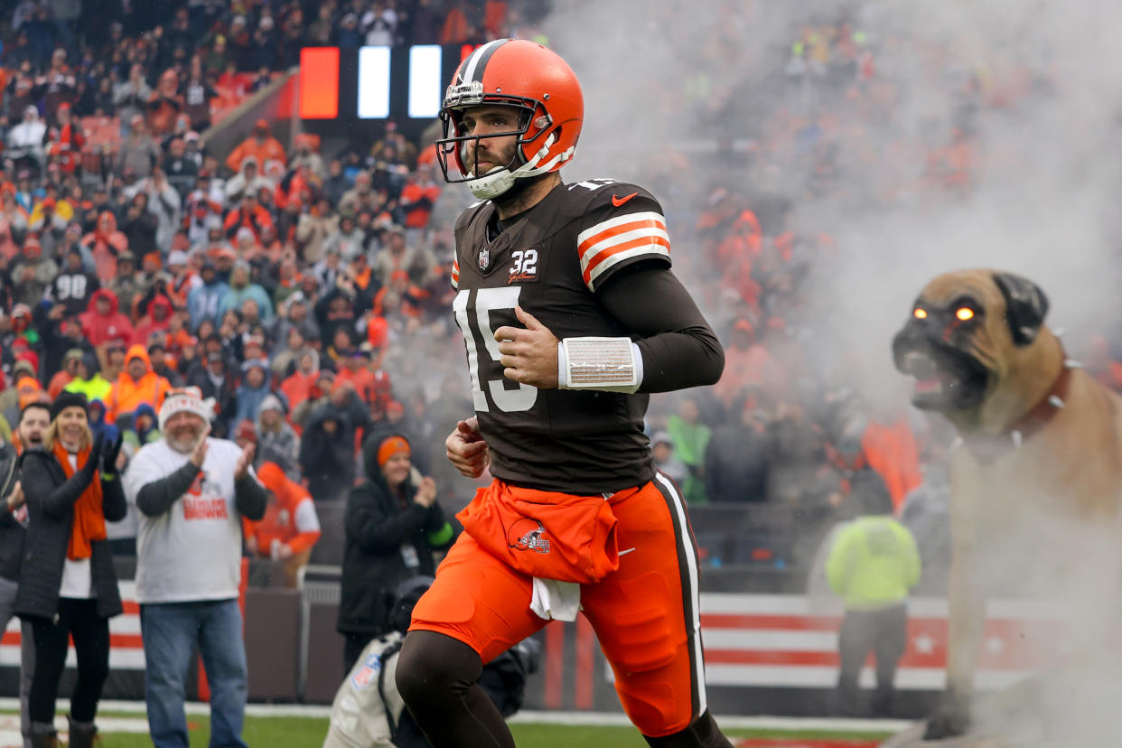 Joe Flacco, quarterback de los Cleveland Browns, ha revivido su carrera de manera inesperada. (Photo by Frank Jansky/Icon Sportswire via Getty Images)