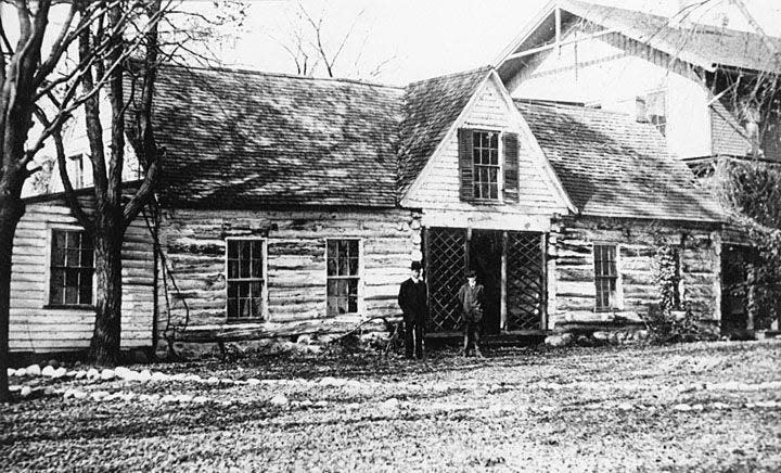 Doty Cabin stands at its original site in Neenah. It was built in 1845 as the home of Territorial Gov. James Doty. It was moved and restored in 1948.