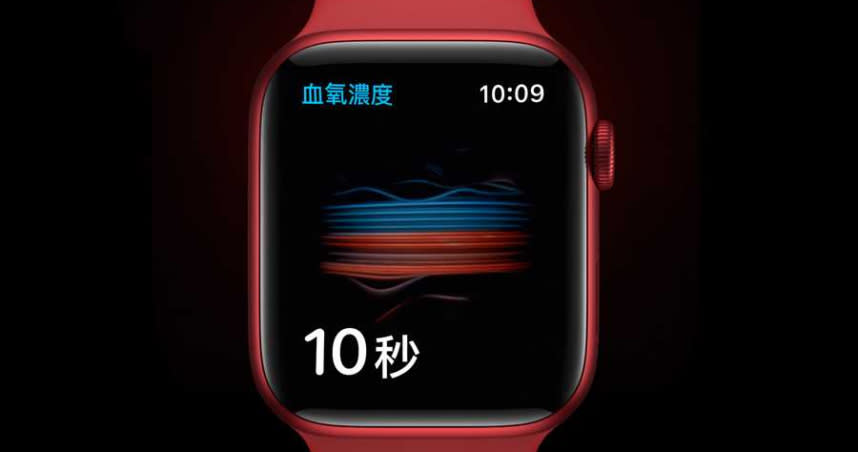 蘋果Apple Watch Series 6提供的血氧濃度測量功能，並非醫療級功能，是被歸於健康類的功能，台灣地區已確認開賣時可即刻使用。（圖／摘自蘋果官網）