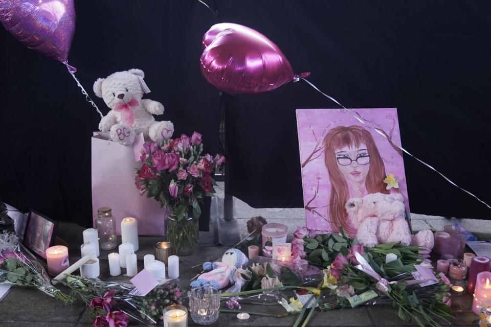 Tributes left during a vigil in Golden Square (Danny Lawson/PA Wire)