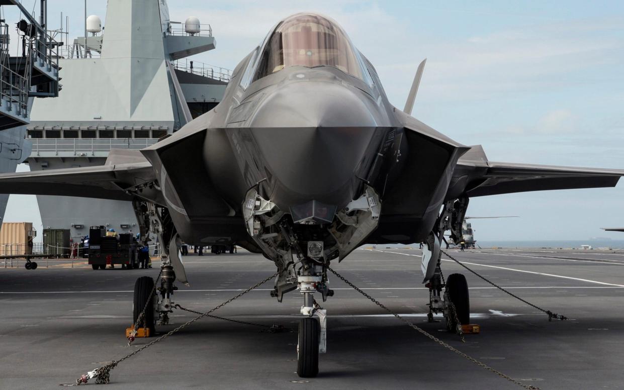 An F-35B fighter jet on board HMS Queen Elizabeth. Stock image - Arron Hoare/Ministry of Defence via Getty Images