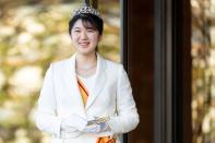 Japan's Princess Aiko greets media upon her coming-of-age