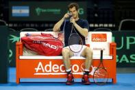 Britain Tennis - Great Britain v Argentina - Davis Cup Semi Final - Emirates Arena, Glasgow, Scotland - 15/9/16 Great Britain's Andy Murray during practice Action Images via Reuters / Andrew Boyers Livepic