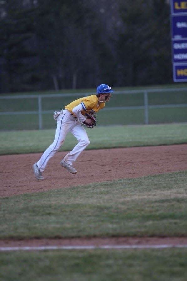 Clyde's Caden Bumb against Lexington.