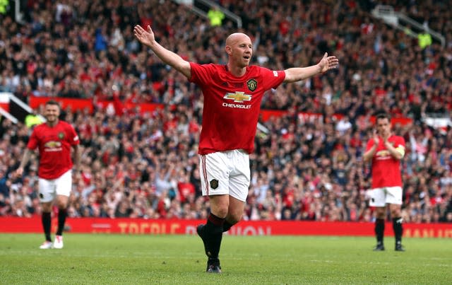 Nicky Butt playing for Manchester United Legends (Martin Rickett/PA)