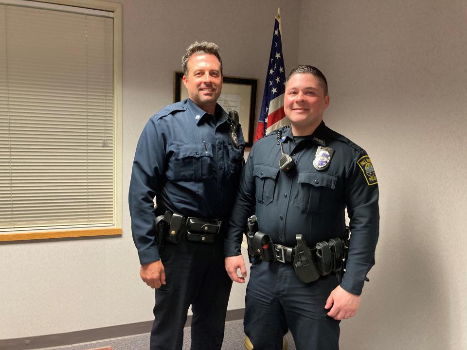 Fall River police officers Guy Furtado and Garrett Nelson saved a 20-year-old's life with their quick action on a Vermont ski slope last month.