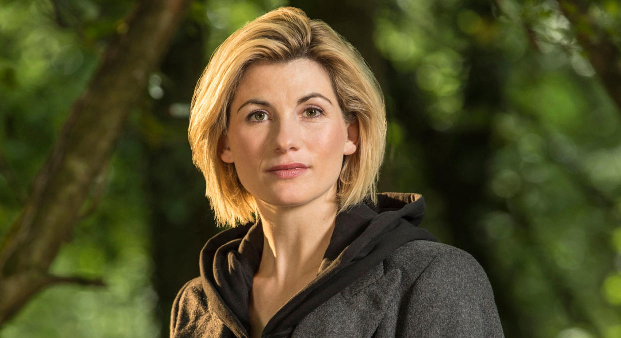 This how Jodie Whitaker looked as The Doctor when she was first announced as Peter Capaldi’s replacement. (BBC)