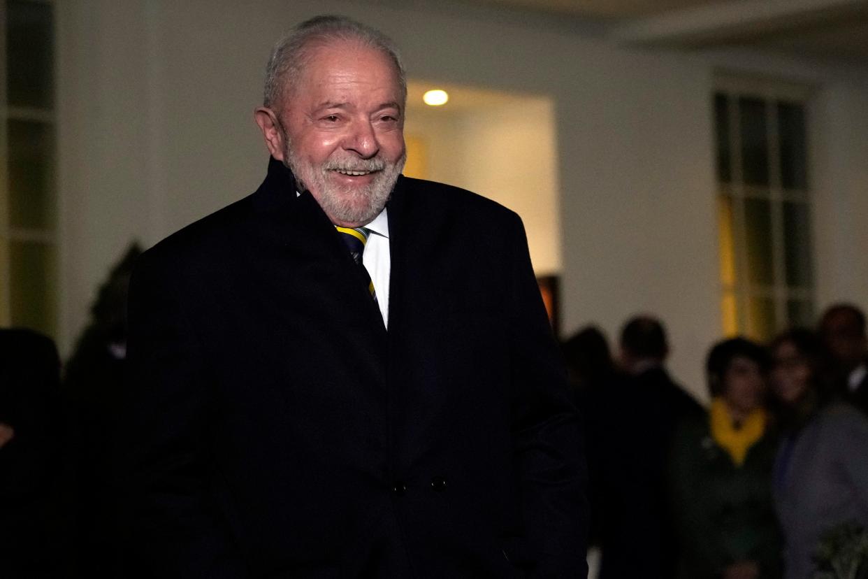 Luiz Inacio Lula da Silva met with US president Joe Biden at the White House in February (AP Photo/Susan Walsh, File)