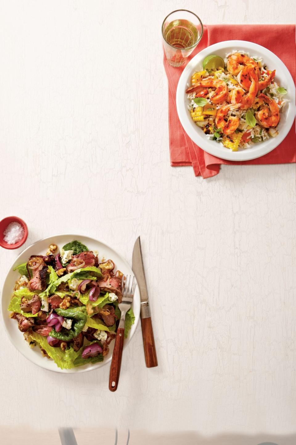 Grilled Steak Salad with Walnut Dressing