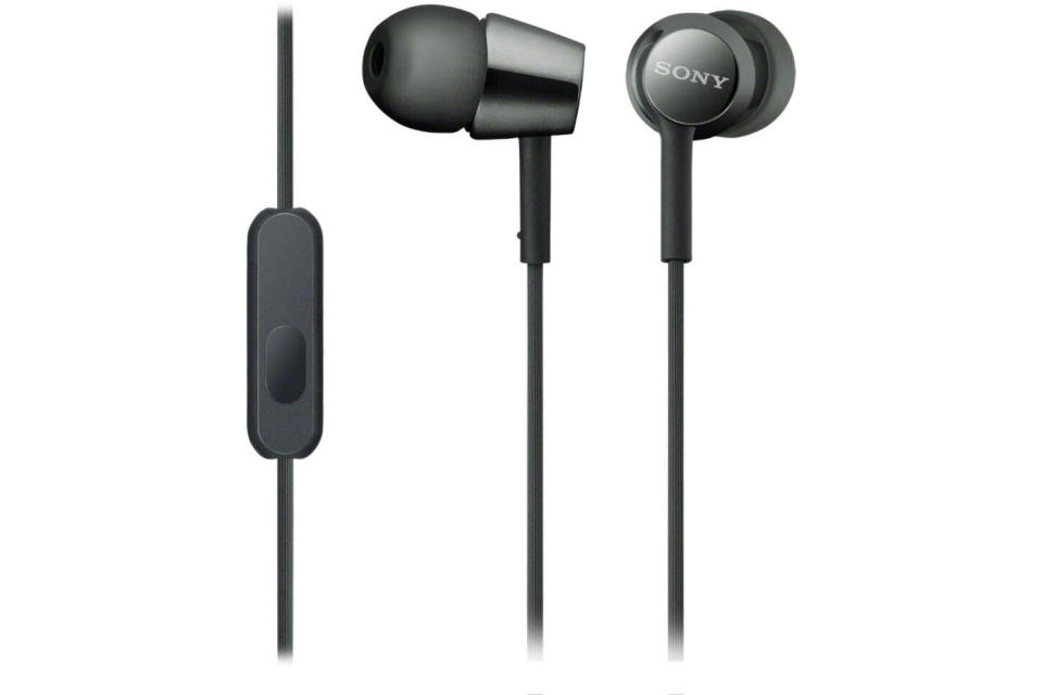 Sony MDR-EX-155AP In-Ear Wired Earbud Headphones with Mic - Black. (Photo: Amazon SG)