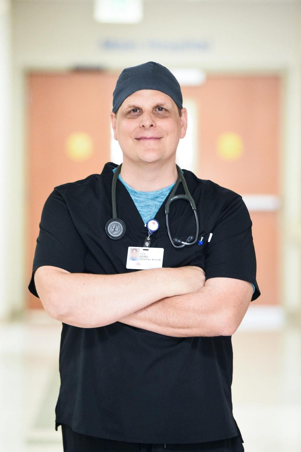 Emergency Department Director of Fort Loudoun Medical Center Dr. Erik Geibig poses for a photo in the ER, Friday, July 22, 2022.