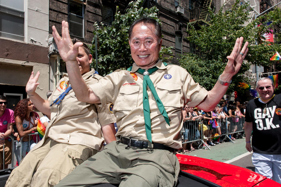 George Takei attends the 2012 Pride March on June 24, 2012, in New York City.