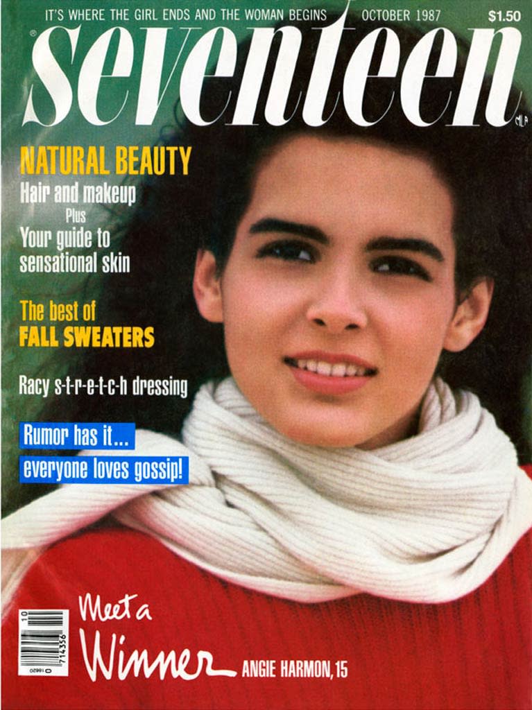 <b>Angie Harmon, 1987</b> Before she became an actress, the current star of "Rizzoli & Isles" was <i>Seventeen</i>'s 1987 cover model contest winner at the age of 15. Also back in '87, the <i>Seventeen</i> tagline changed from "Young America's Favorite Magazine" to "It's Where the Girl Ends and the Woman Begins." <a href="http://www.seventeen.com/fun/articles/cover-battle?link=rel&dom=yah_omg&src=syn&con=art&mag=svn" rel="nofollow noopener" target="_blank" data-ylk="slk:Vote For Your Favorite Seventeen Cover;elm:context_link;itc:0;sec:content-canvas" class="link ">Vote For Your Favorite Seventeen Cover</a> Courtesy Seventeen