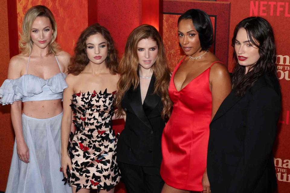 <p>Jesse Grant/Variety via Getty</p> Kelley Jakle, Autumn Best, Anna Kendrick, Nicolette Robinson, Kathryn Gallagher at the "Woman of the Hour" Los Angeles premiere