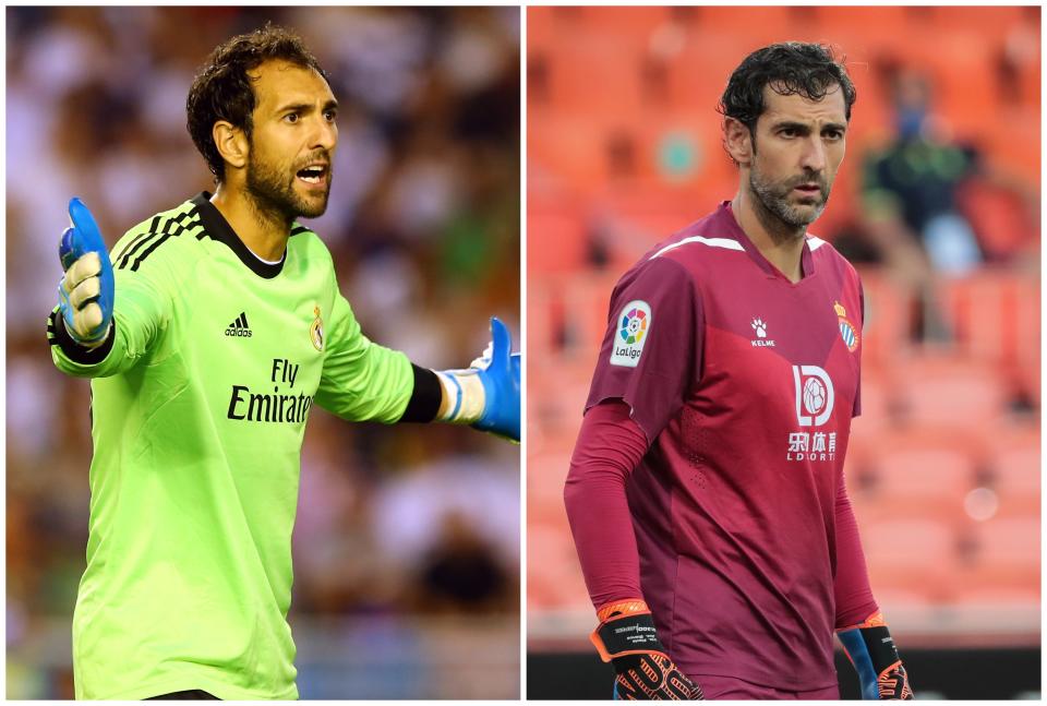 Diego López, que fue compañero de Casillas en el Madrid y rival por la titularidad en la portería, también decidió paliar sus problemas de calvicie sometiéndose a esta intervención. El hoy portero del Espanyol se la realizó cuando jugaba en el Milan. (Foto: Martin Rose / Getty Images / Jose Miguel Fernandez / NurPhoto / Getty Images).