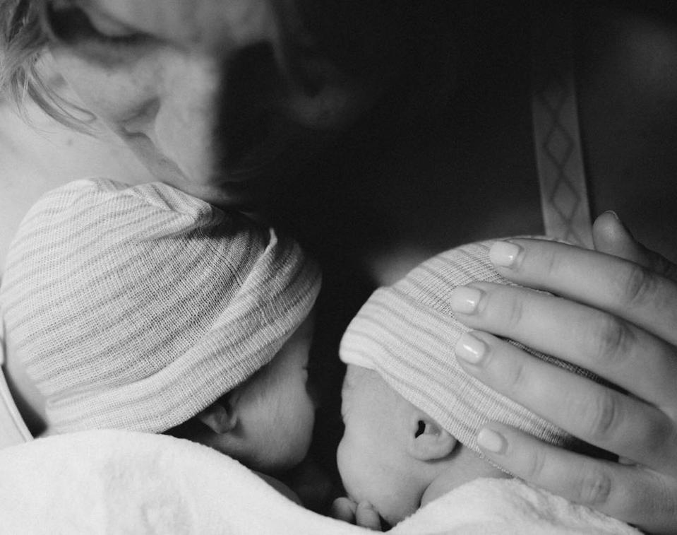 Morgane Stapleton and her babies